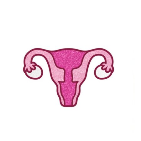 (image for) Enamel Pin: Uterus - Sparkly Pink *