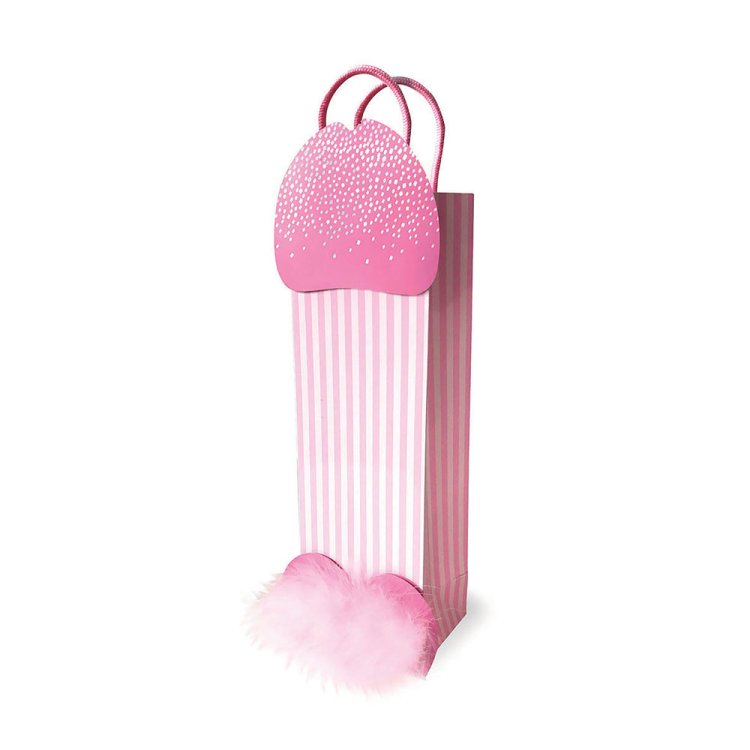 (image for) Pink Penis Gift Bag with feather balls