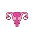 (image for) Enamel Pin: Uterus - Sparkly Pink *