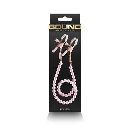 (image for) Bound Nipple Clamps - DC1 - Pink Beads