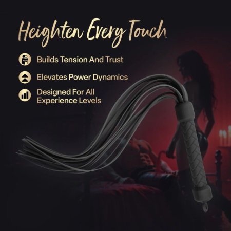 (image for) Temptasia Ardor - Silicone Flogger - Black