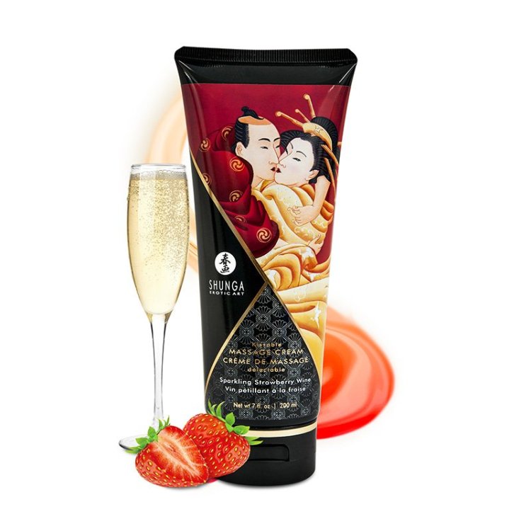 (image for) Kissable Massage Creams 200 ml/ 7 fl.oz - Sparkling Strawberry Wine