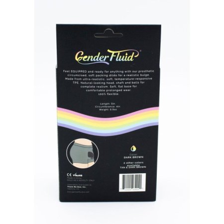 (image for) Gender Fluid Soft Packer 5" -Dark Brown*