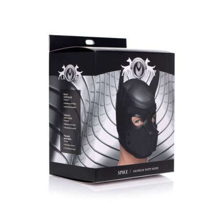 (image for) Spike Neoprene Puppy Hood - Black