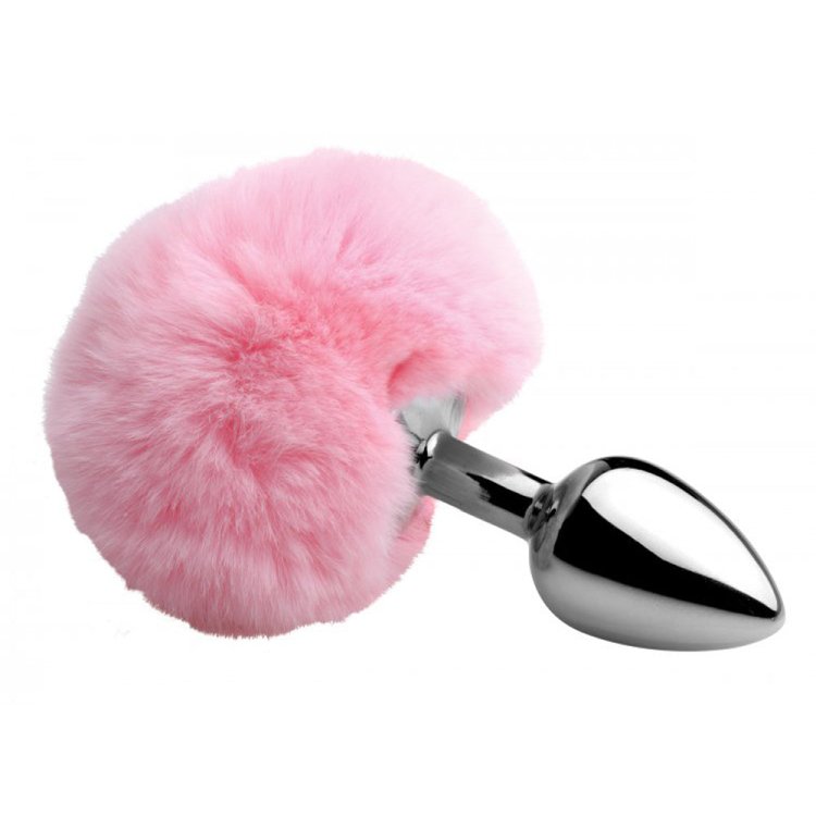 (image for) Fluffy Bunny Anal Tail Plug - Pink