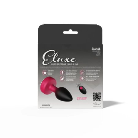 (image for) RUBY Ombre - SMALL Cheeky Charms Eluxe Vibrating Plug With Remote - Clear Gem