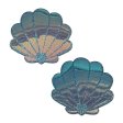 (image for) Mermaid Shells Pasties - Opalescent Seafoam Blue Seashell