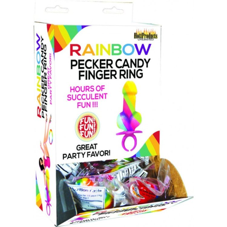 (image for) Rainbow Candy-Finger Ring - 12pc Display