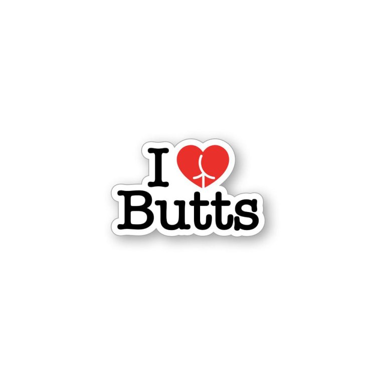 (image for) Enamel Pin: I Love Butts