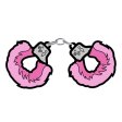 (image for) Enamel Pin: Fuzzy Handcuffs - Large Pink *