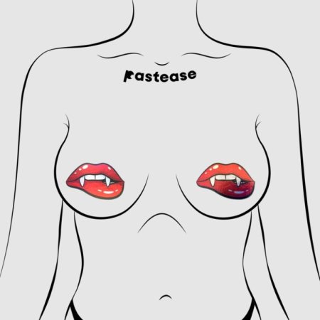 (image for) Vampire Fangs Pasties Biting Lip