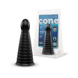 (image for) CONE - 10" TAPERED & RIBBED DILDO WITH SUCTION CUP
