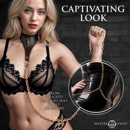 (image for) Captivate Collar with Body Chain - Black