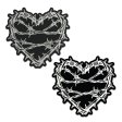(image for) Barbed Wire Heart Pasties Reflective
