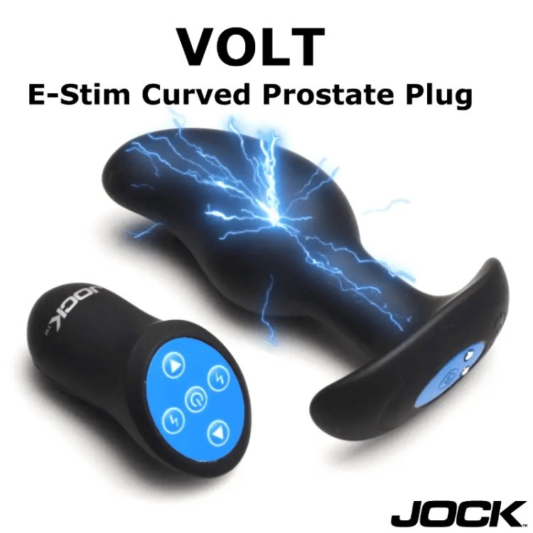 (image for) Volt E-Stim Curved Prostate Plug w remote