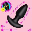 (image for) Thrusting & Vibrating Silicone Butt Plug w/ RC - Black