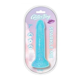 GLITTER BOY- SPARKLE ME Glitter Silicone Dildo Aqua GLITTER BOY- SPARKLE ME Glitter Silicone Dildo Aqua