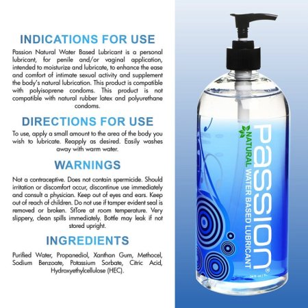 (image for) Passion Natural Water-Based Lube - 34oz