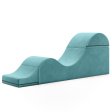 (image for) Aria Flip Chaise 18 Inch Wide - Convertible Sex Chair and Bed Bench, Teal