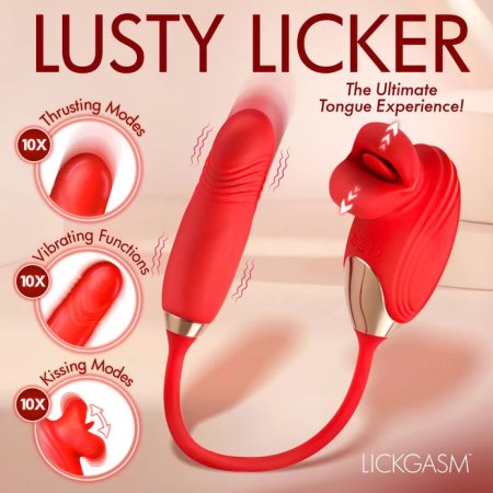 (image for) Bliss Kiss Kissing Clitoral Stimulator w/ Thrusting Vibrator
