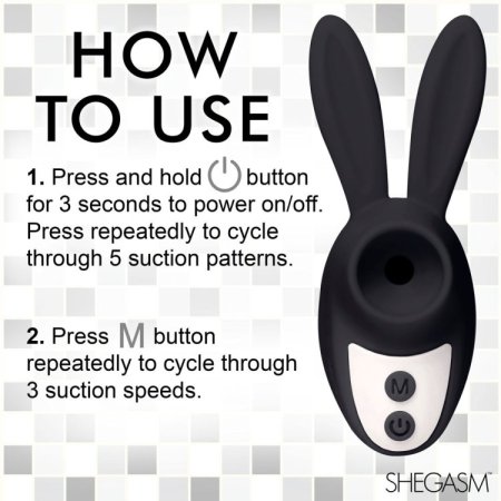 (image for) Sucky Bunny Clit Stimulator - Black