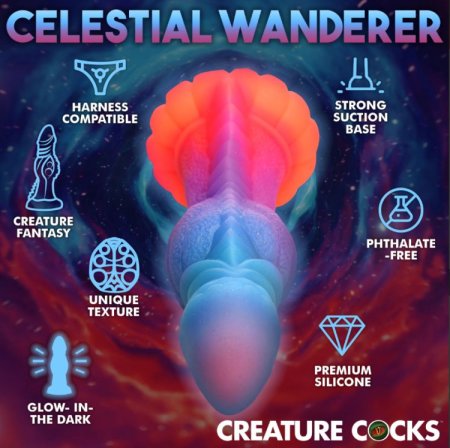 (image for) Galactic Cock Alien Glow-In-Dark Dildo