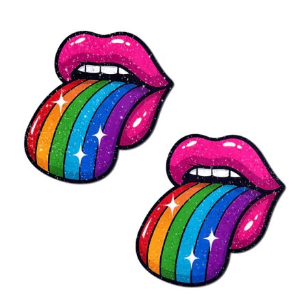 (image for) Taste the Rainbow Sparkling Tongue Out Pasties