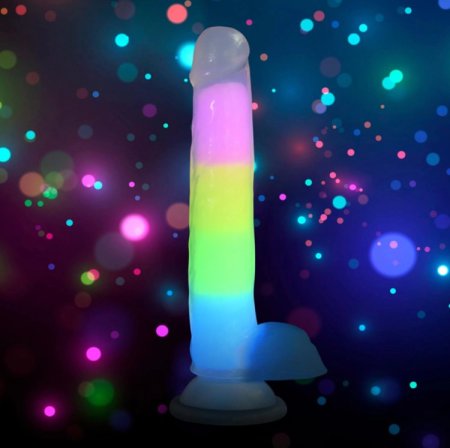 (image for) Lollicock 7" GID Rainbow Silicone balls*