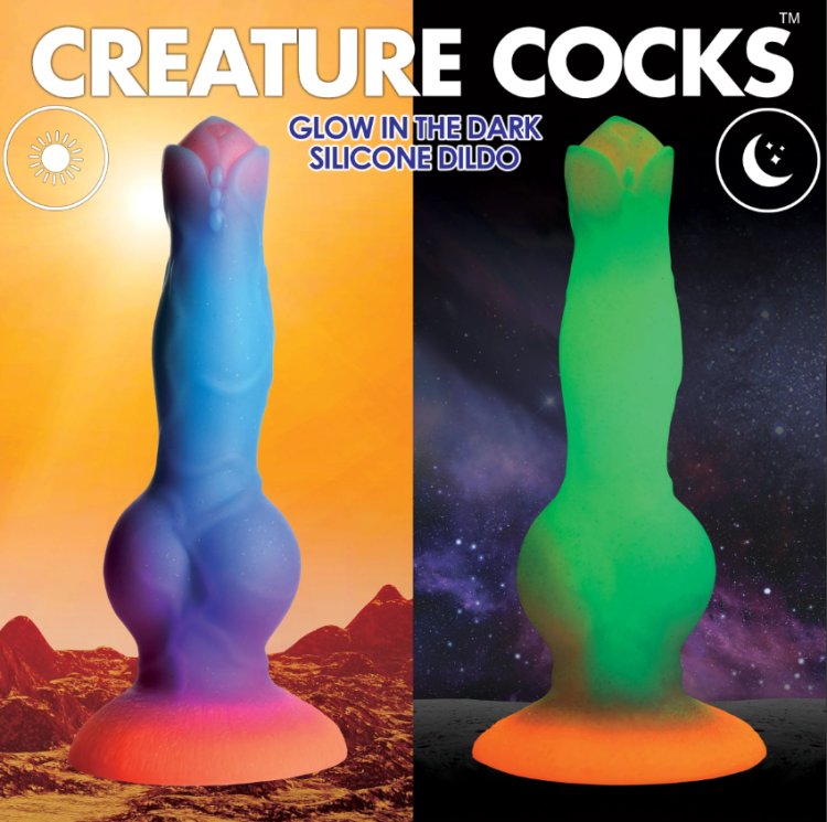 (image for) Space Glow-in-Dark Silicone Alien Dildo