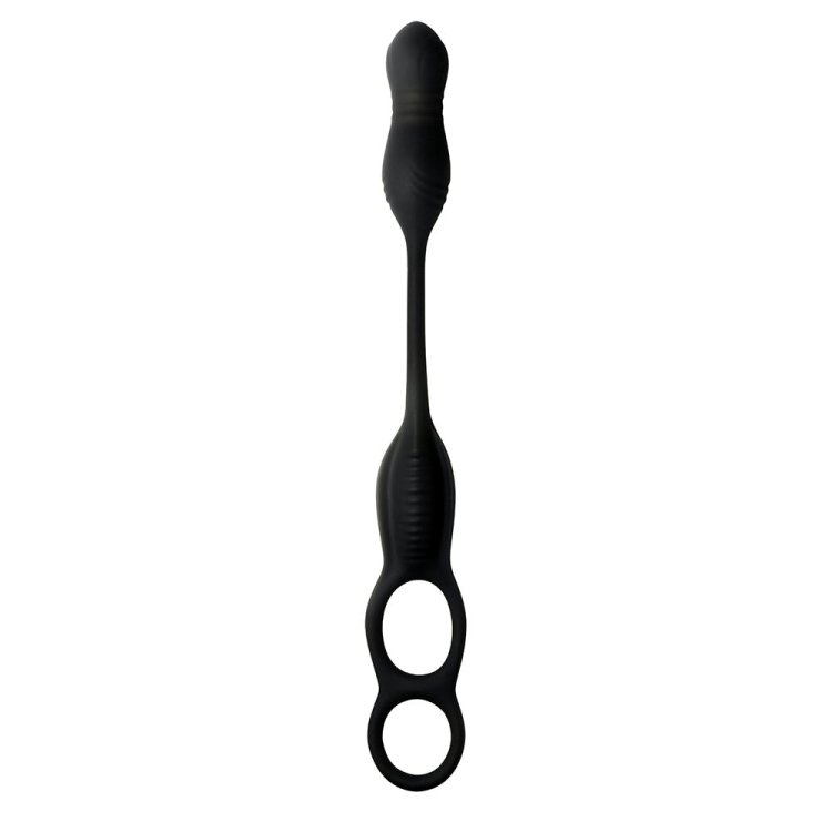 (image for) Hyper Thrusting and Vibrating Anal Plug with C-Ring