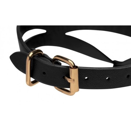 (image for) Bondage Baddie Black/Gold O-ring Collar