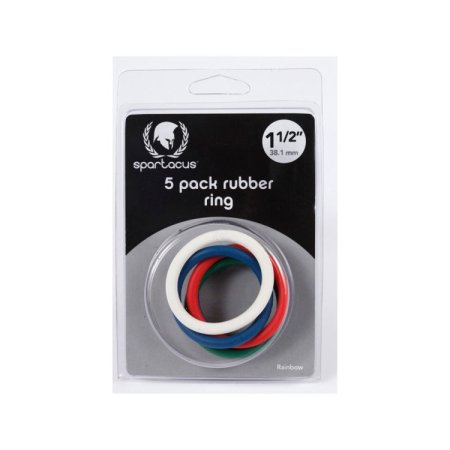 (image for) Rainbow Rubber Ring 5 Pack 1.5"