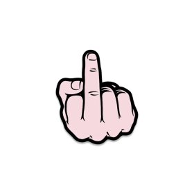 Enamel Pin: Peach Middle Finger *