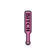(image for) Enamel Pin: Bitch Paddle - Pink/Black *