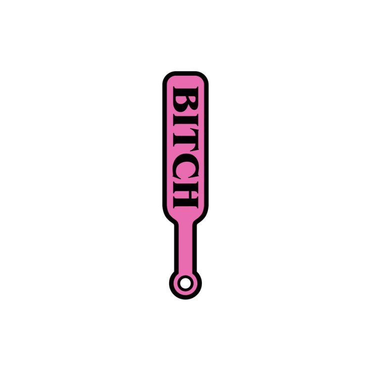 (image for) Enamel Pin: Bitch Paddle - Pink/Black *