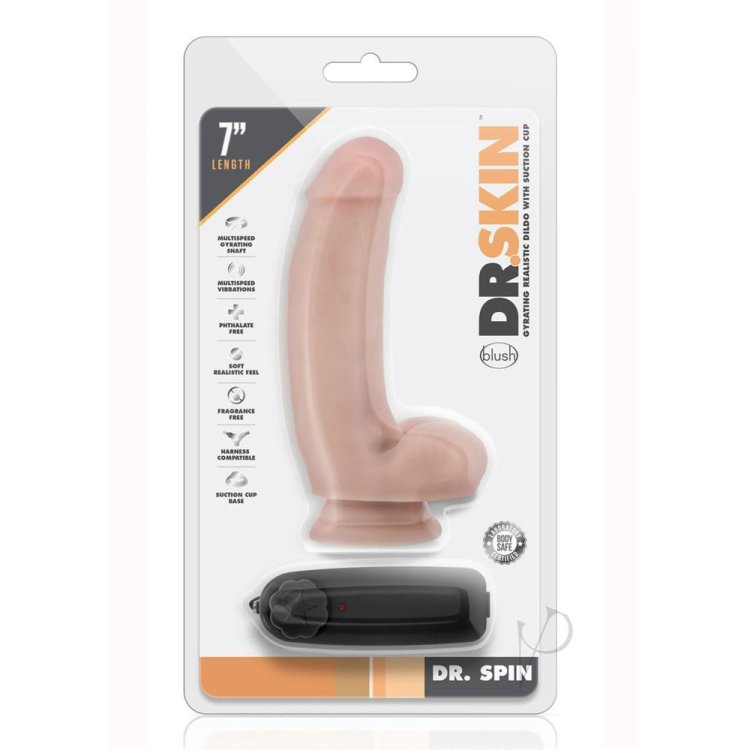 (image for) Dr Spin - 7\" Multispeed Gyrating Dildo