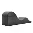 (image for) Aria XL Flip Chaise 22 Inch Wide - Convertible XL Sex Chair and Bed Bench, Black