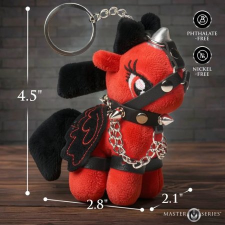 (image for) Scarlett Chainheart Bondage Pony Keychain - Red