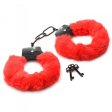 (image for) Cuffed in Fur Furry Handcuffs - Red