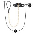 (image for) Temptasia Ardor - Silicone Collar & Leash - Black with Bow
