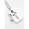 (image for) Cuffed Locking Bracelet and Key Necklace - Tungsten Steel