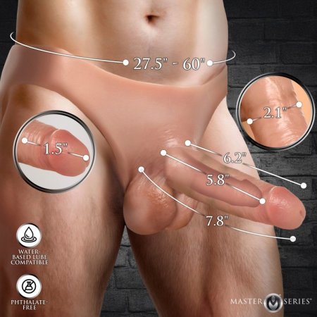 (image for) 8" Stealth Silicone Strap-On
