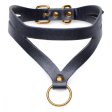 (image for) Bondage Baddie Black/Gold O-ring Collar