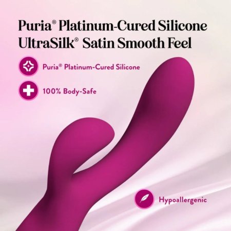 (image for) Blush - Quinn - warming Rabbit Vibrator - Burgundy