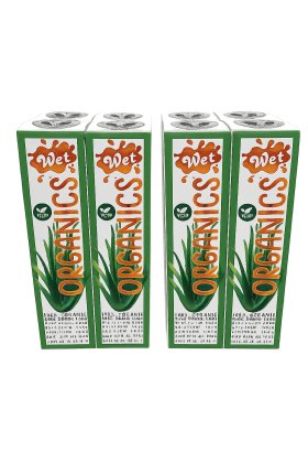 8 Pack Wet Organics Aloe Based Lubricant 3.1 FL. OZ. / 93mL