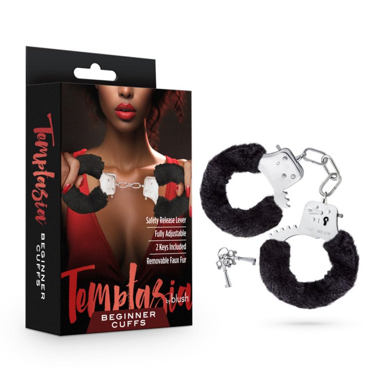 (image for) Temptasia - Beginner Cuffs - Black Fur