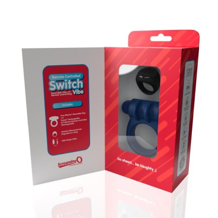 (image for) Screaming O Remote Controlled Switch Vibrating Ring - Blue