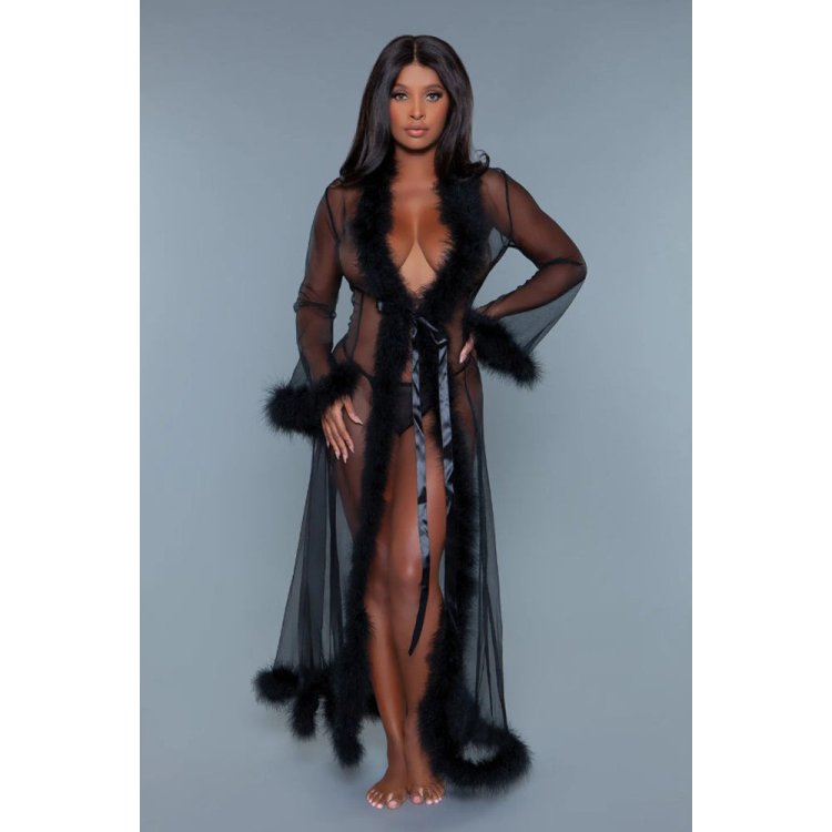 (image for) Marabou Robe - Black