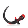 (image for) BEAGLE, puppy tail buttplug, RED SWIRL, Medium