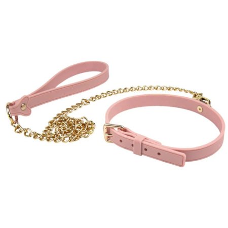 (image for) Temptasia Ardor - Silicone Collar & Leash - Pink
